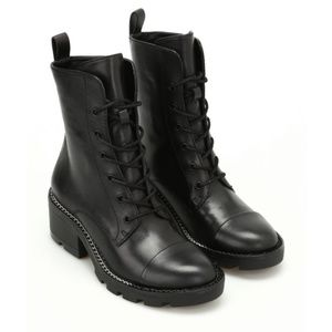 LEATHER COMBAT BOOTS